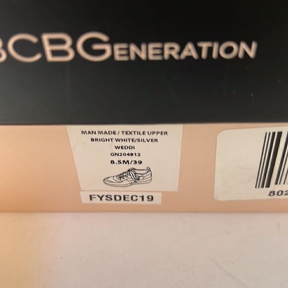 BCBGeneration Weddi Metallic Wedge Sneakers size 8.5 M - Picture 6 of 6